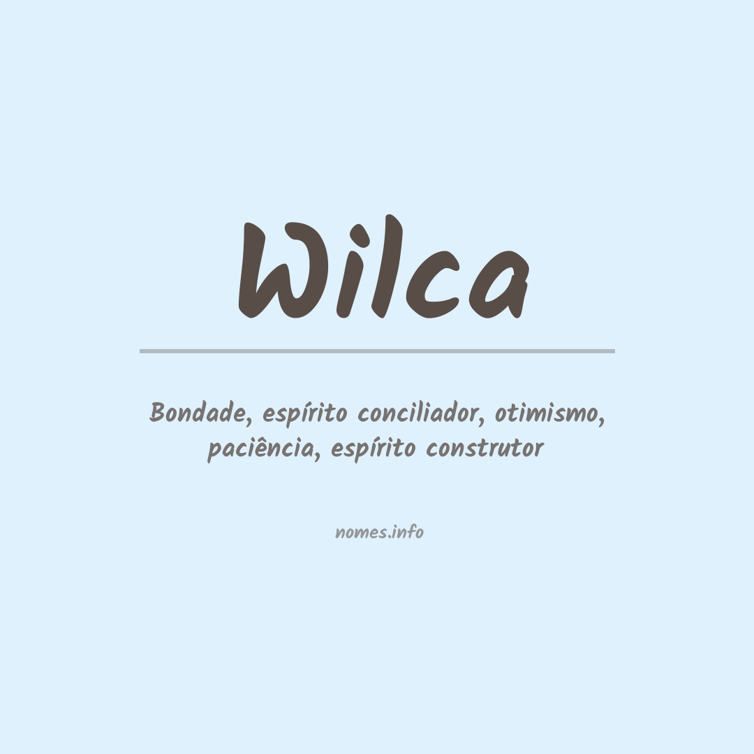 Significado do nome Wilca