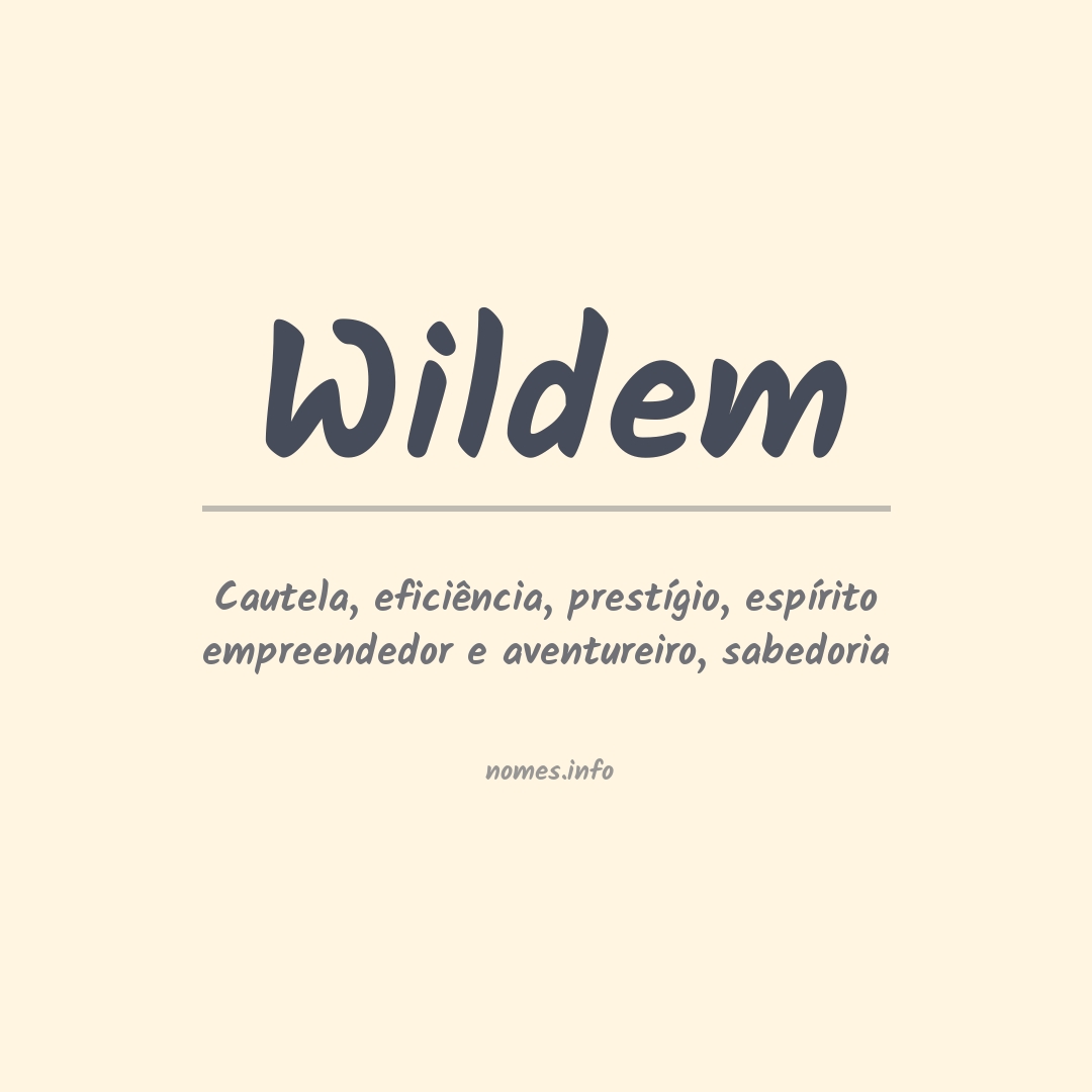 Significado do nome Wildem