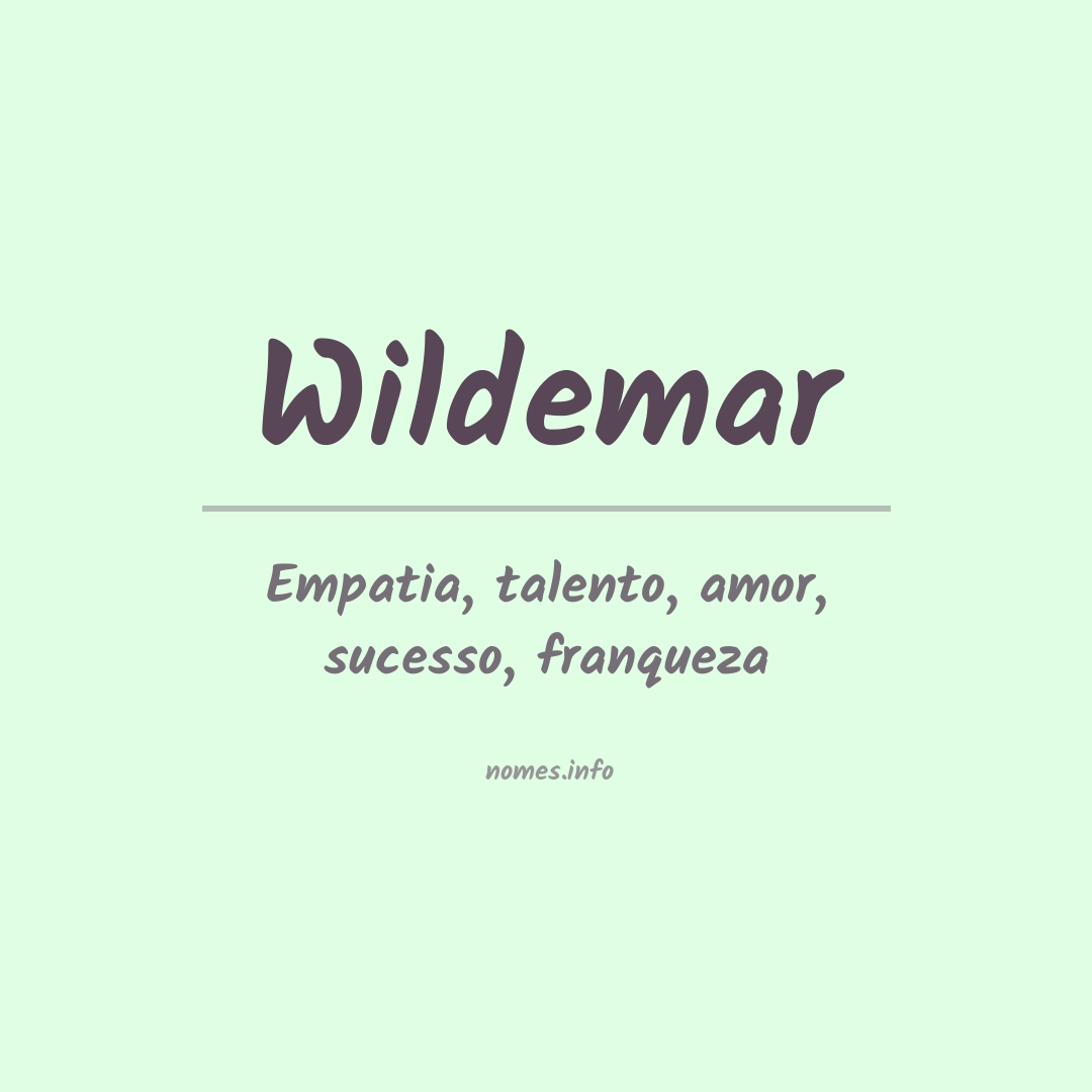 Significado do nome Wildemar