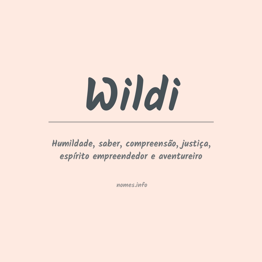 Significado do nome Wildi