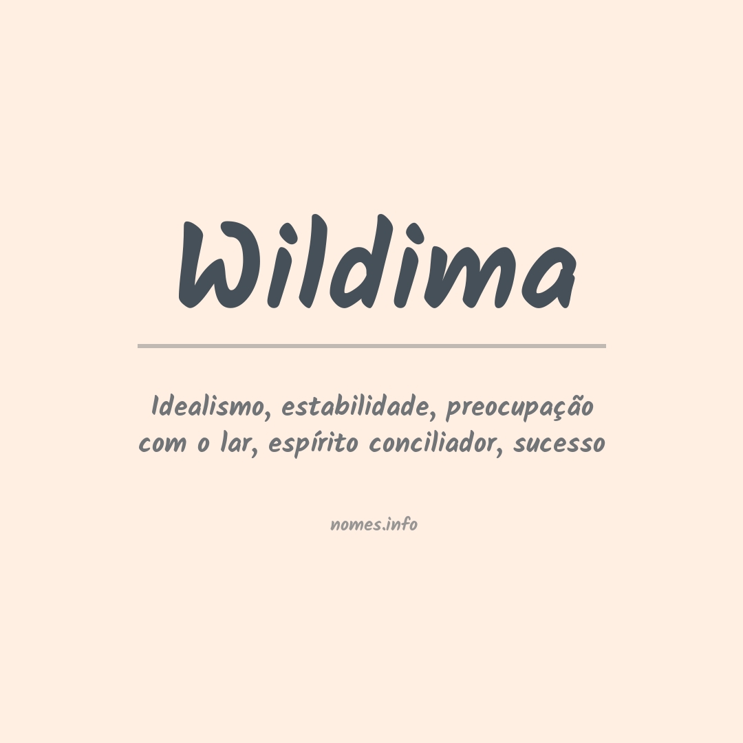 Significado do nome Wildima