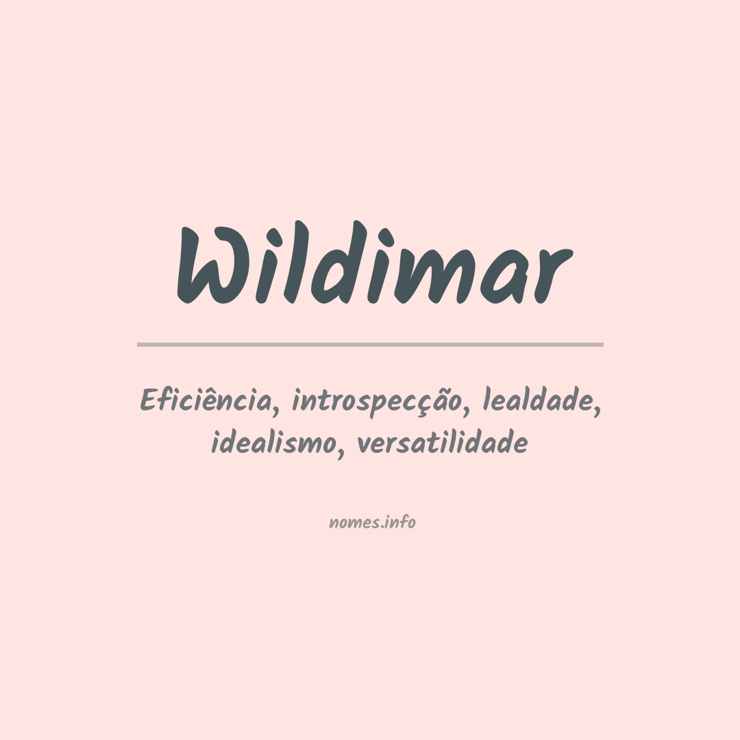 Significado do nome Wildimar
