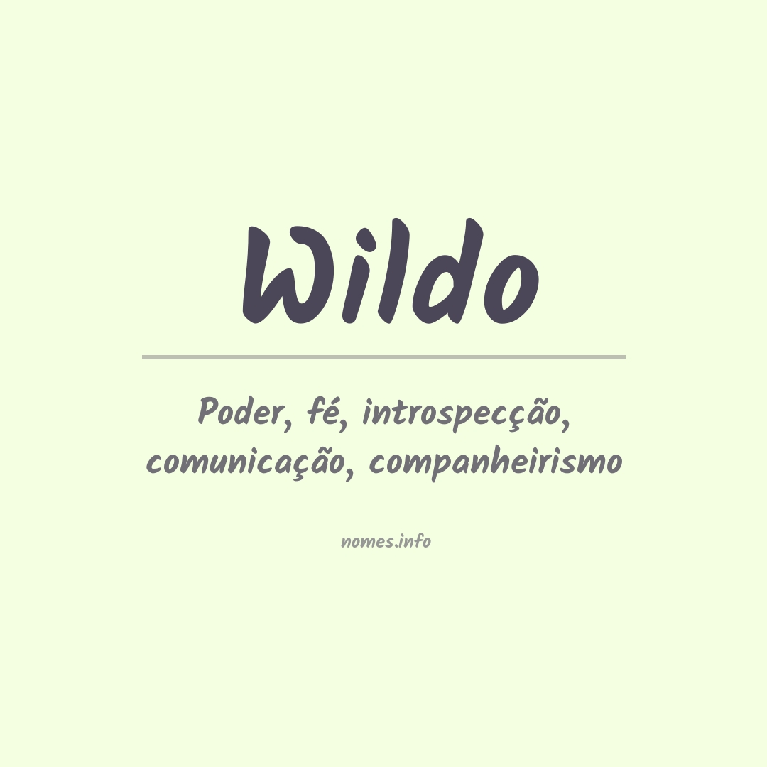 Significado do nome Wildo