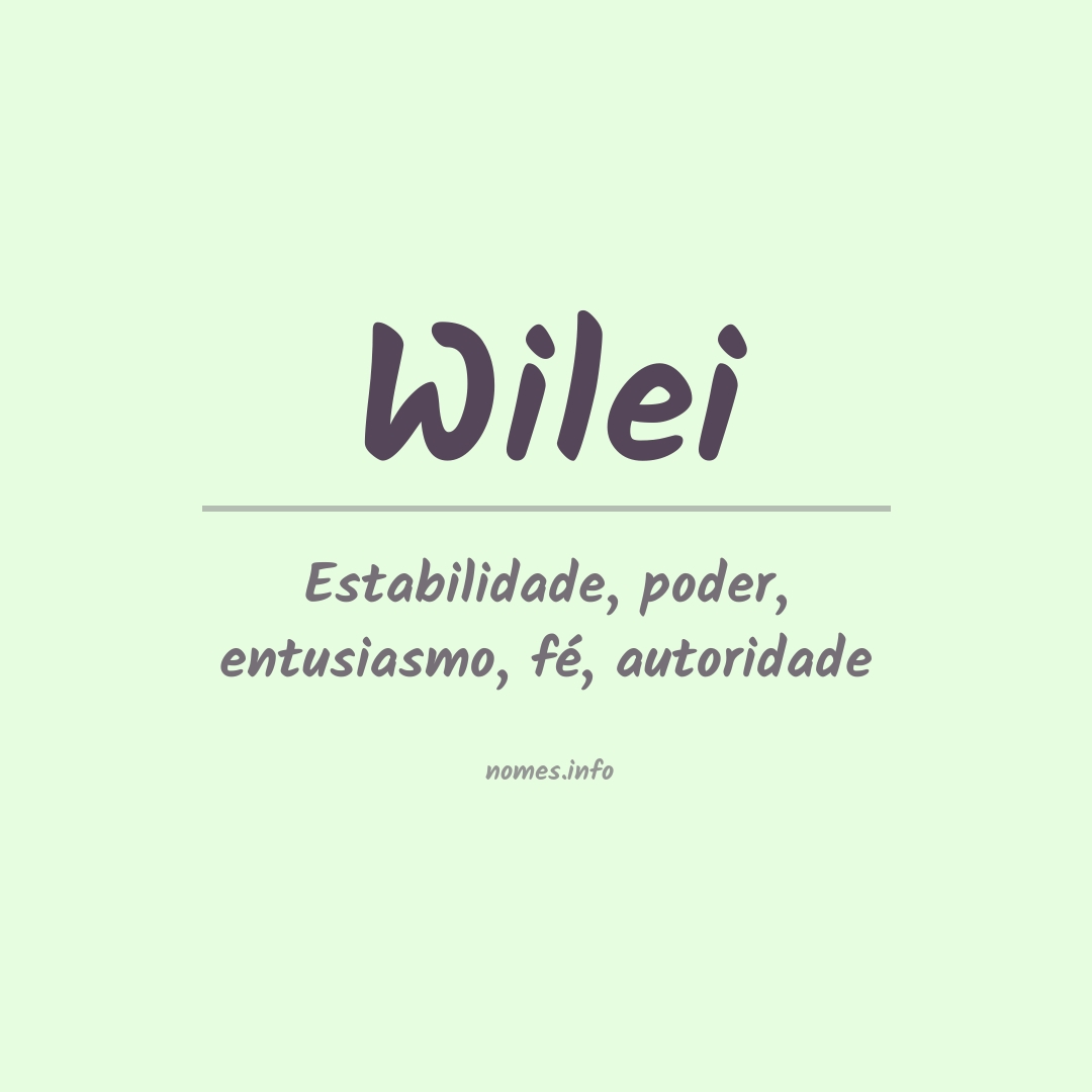 Significado do nome Wilei