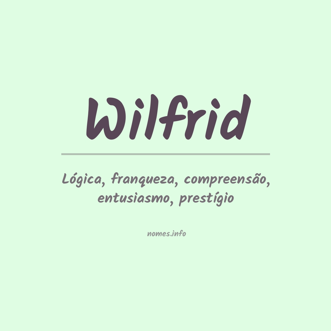 Significado do nome Wilfrid