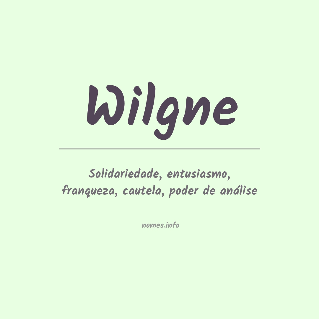 Significado do nome Wilgne