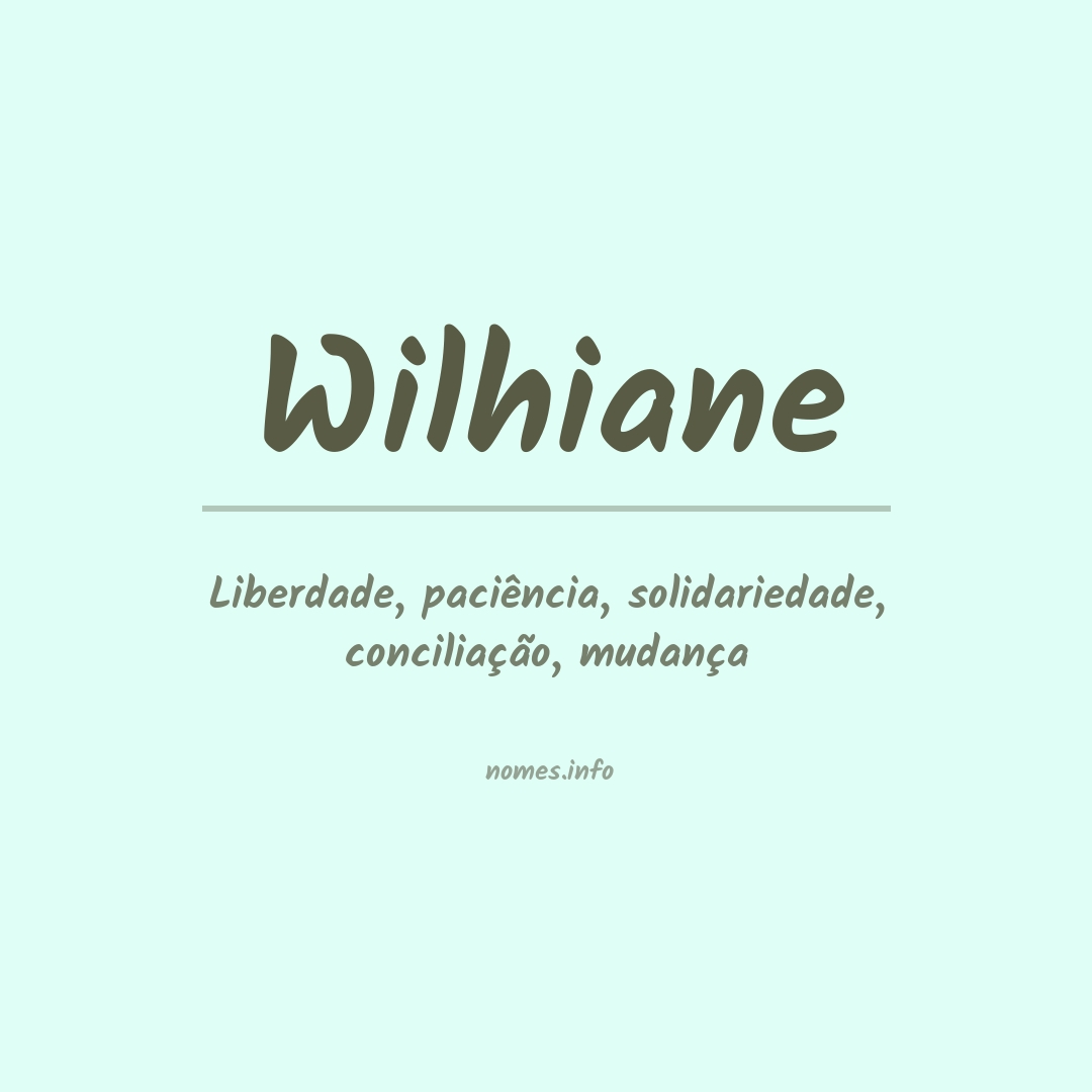 Significado do nome Wilhiane