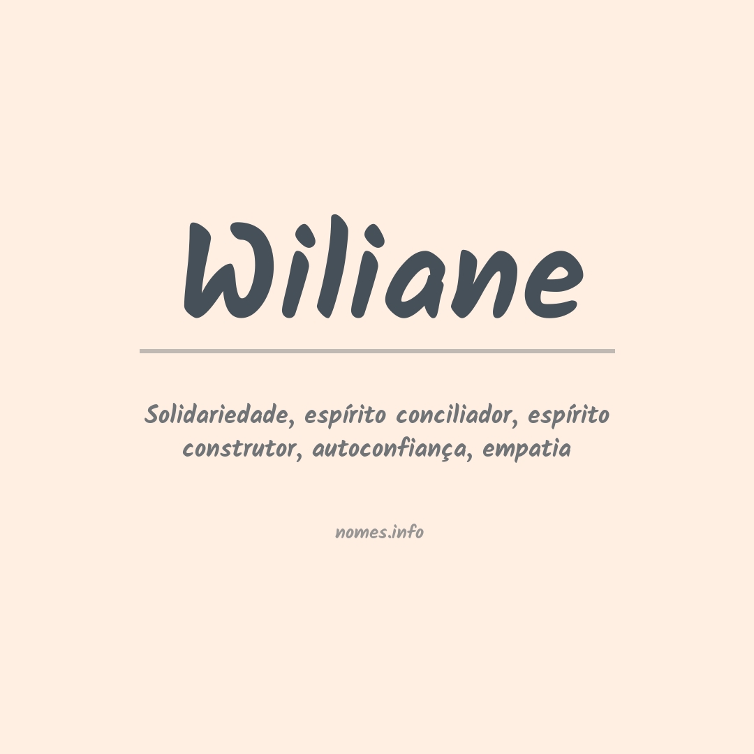 Significado do nome Wiliane