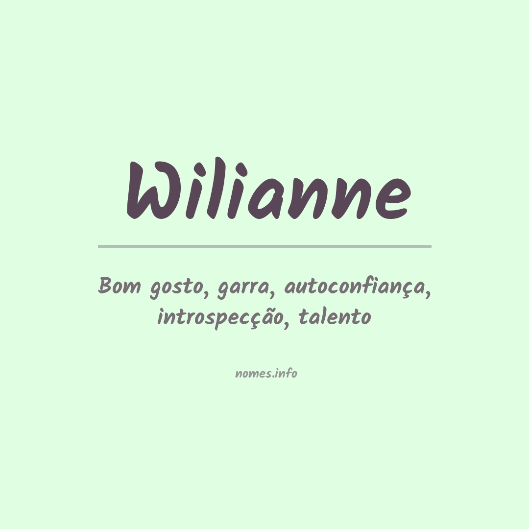 Significado do nome Wilianne