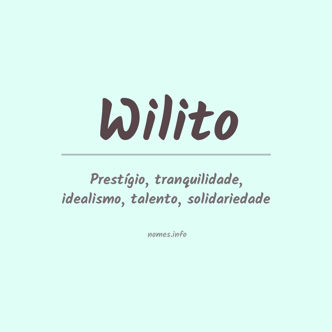 Significado do nome Wilito