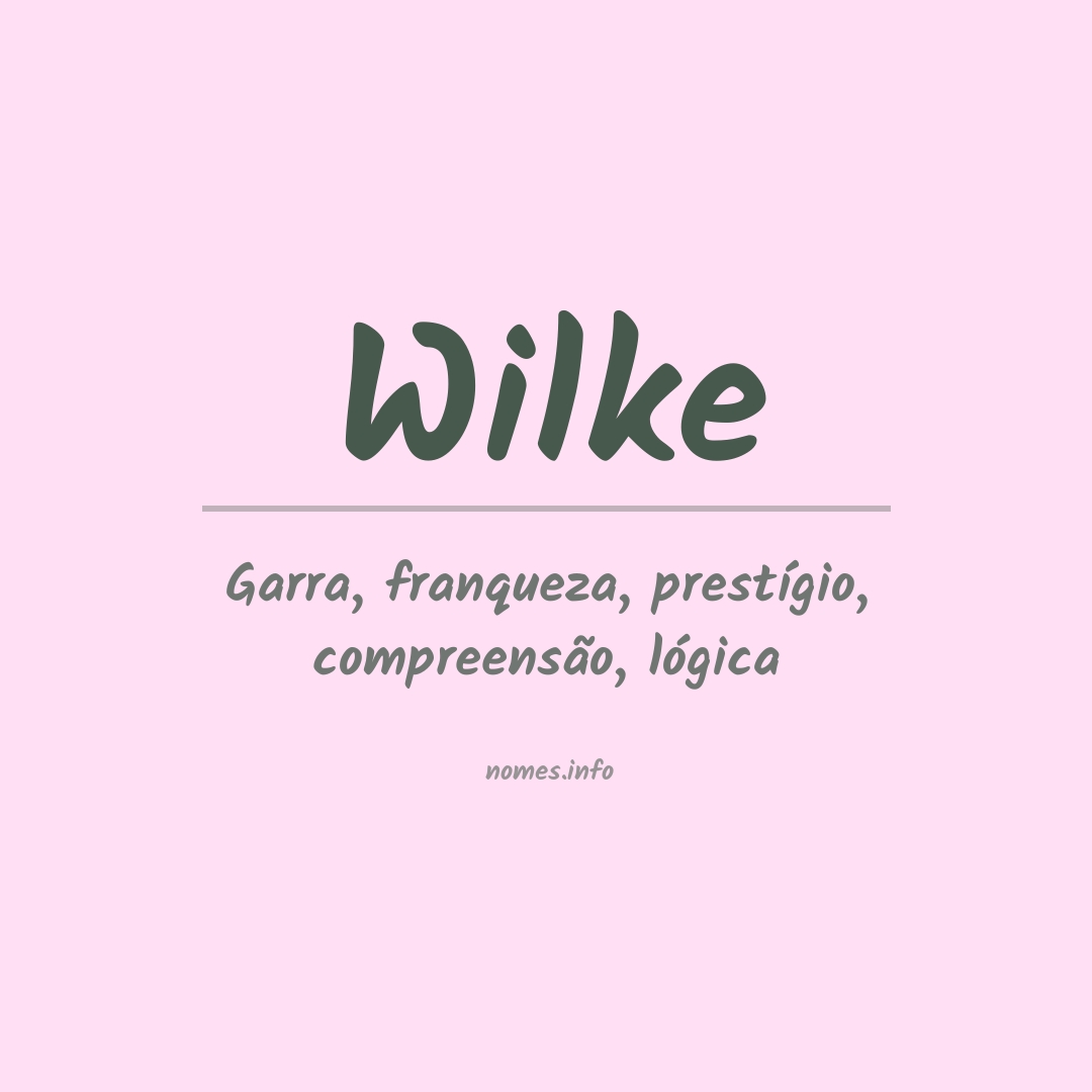 Significado do nome Wilke