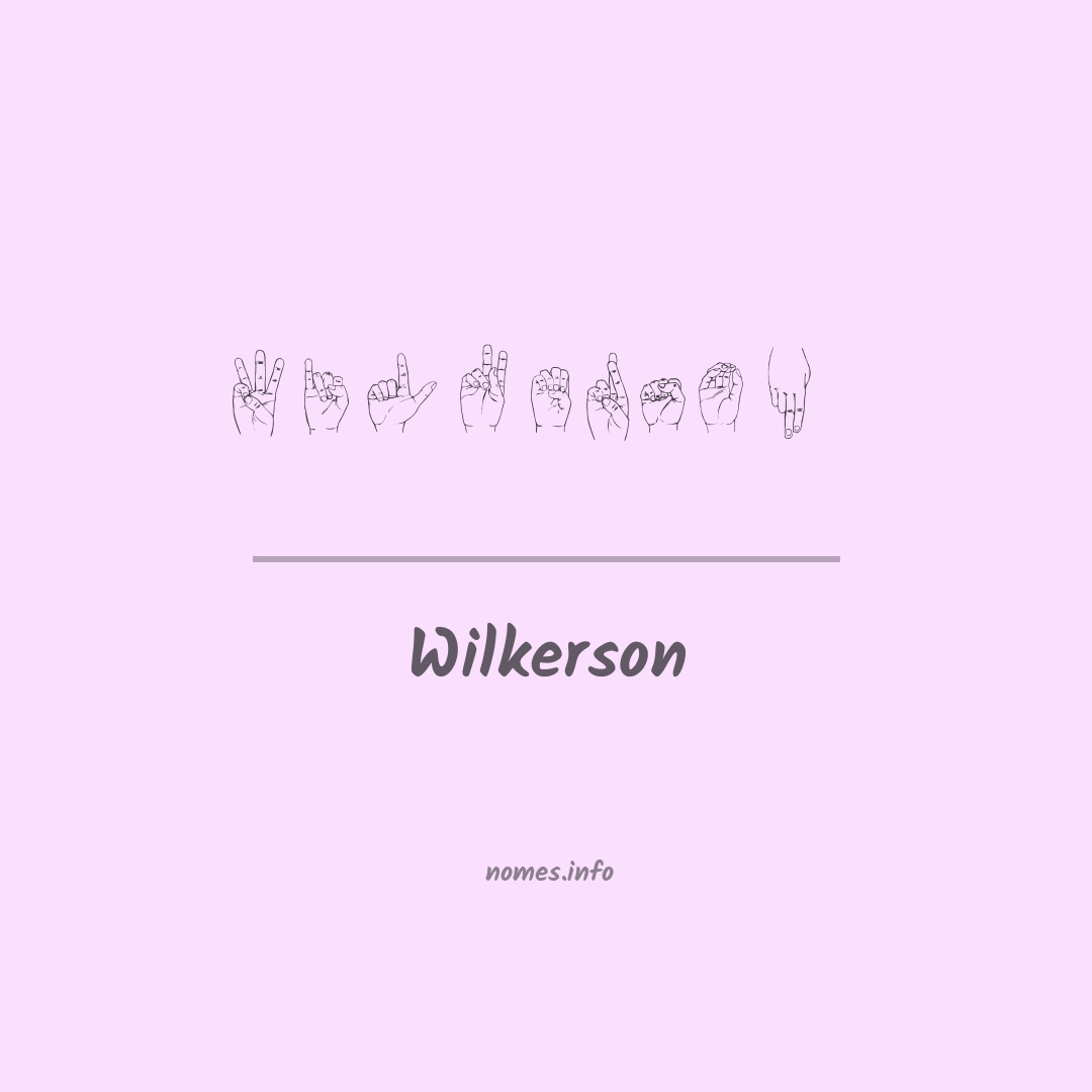Wilkerson em Libras