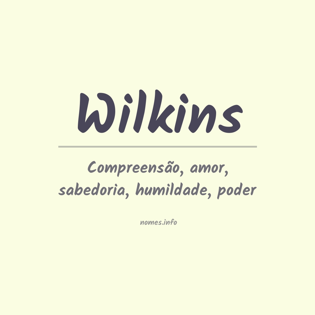 Significado do nome Wilkins