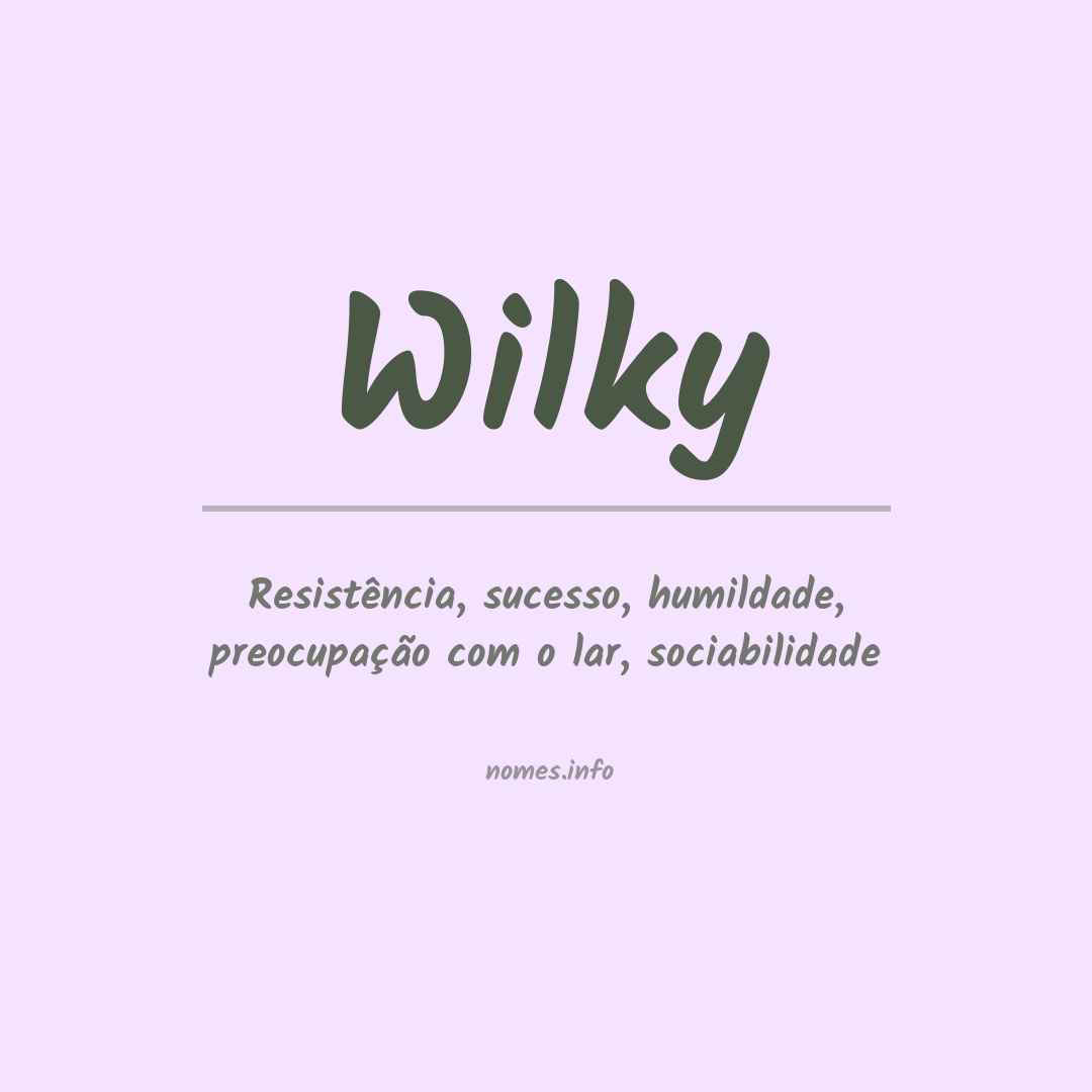 Significado do nome Wilky