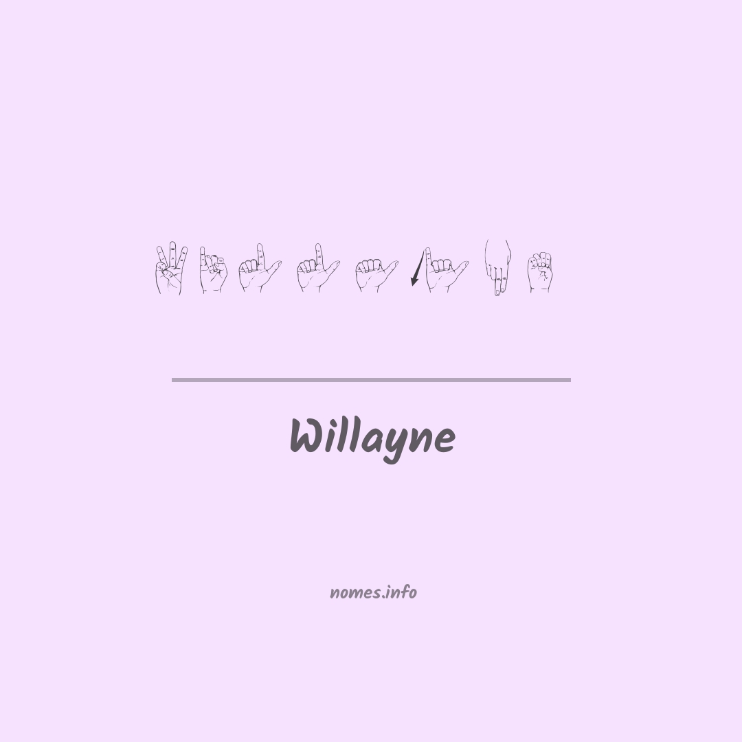 Willayne em Libras