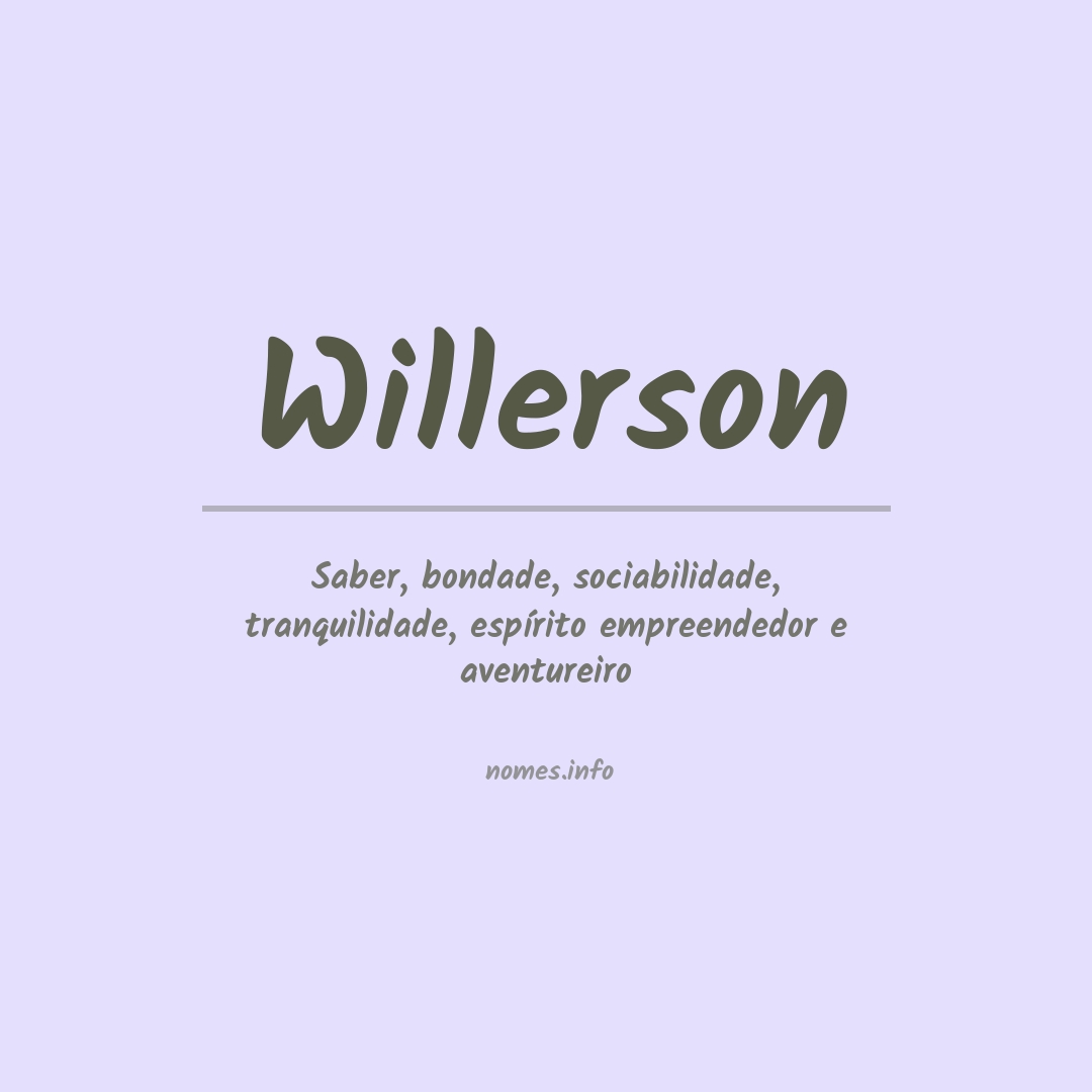 Significado do nome Willerson