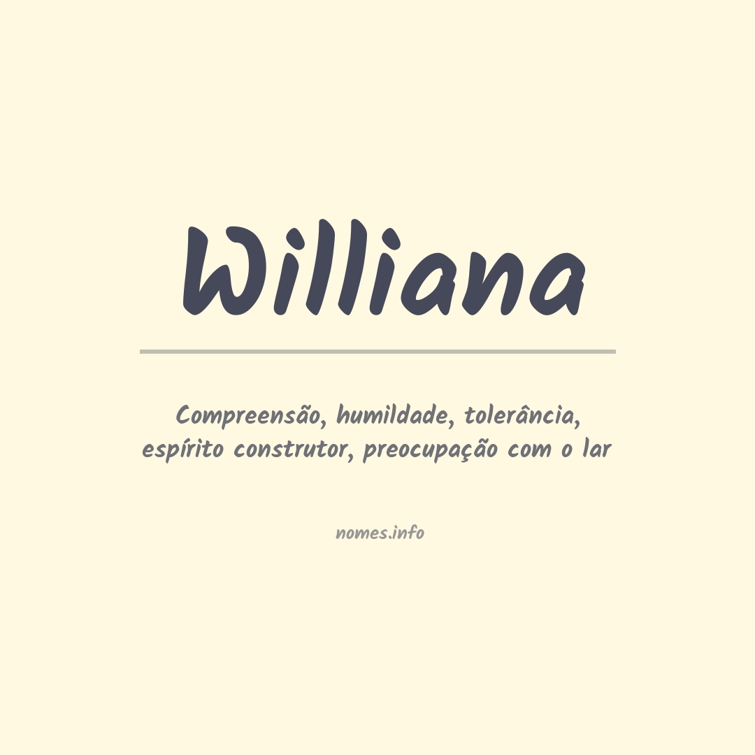 Significado do nome Williana