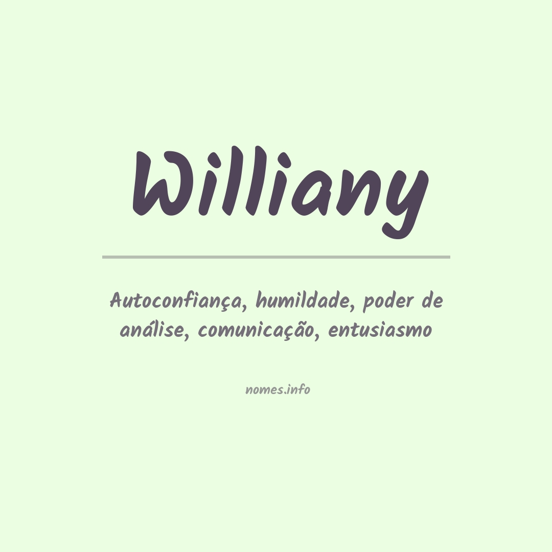 Significado do nome Williany