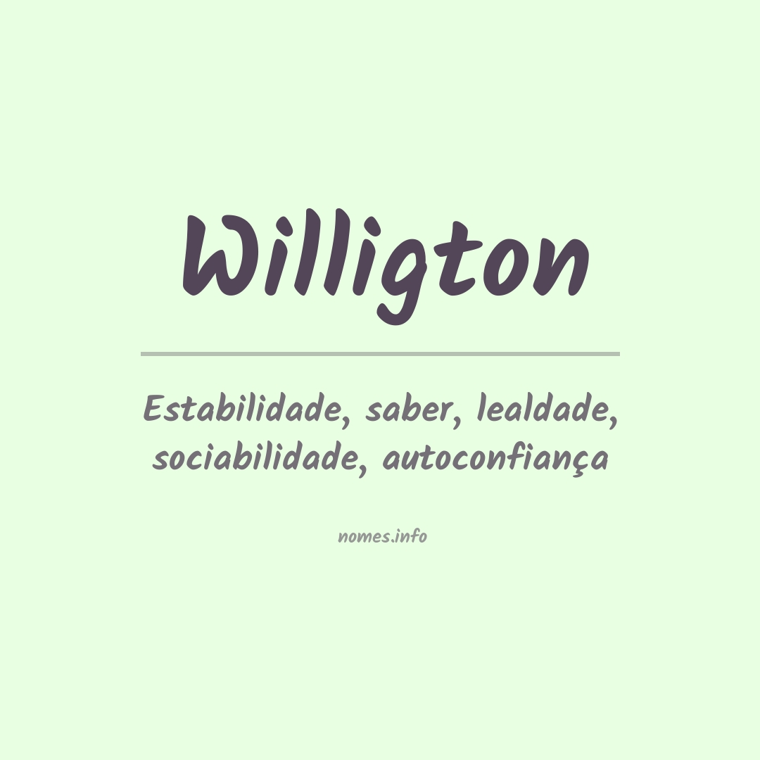 Significado do nome Willigton