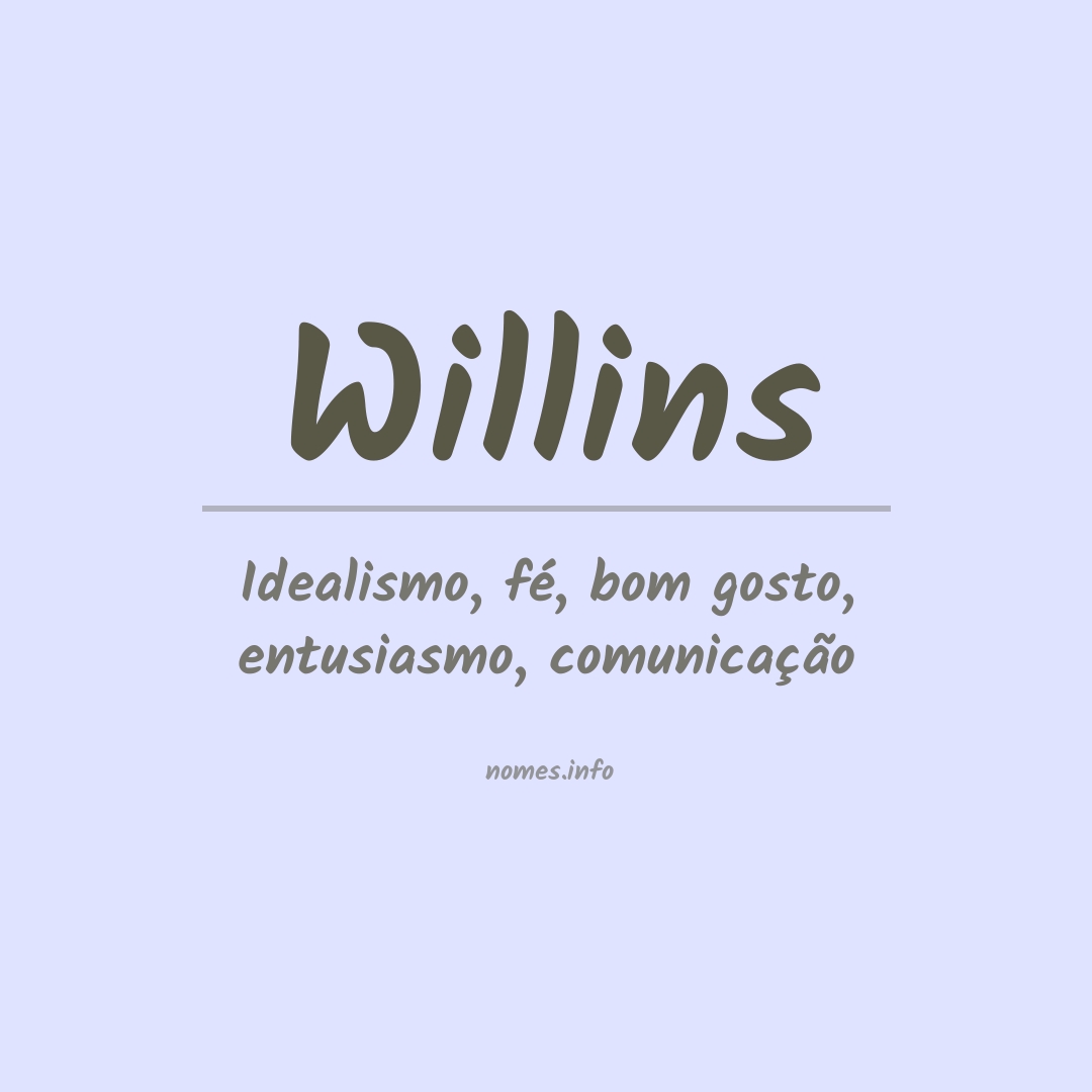 Significado do nome Willins