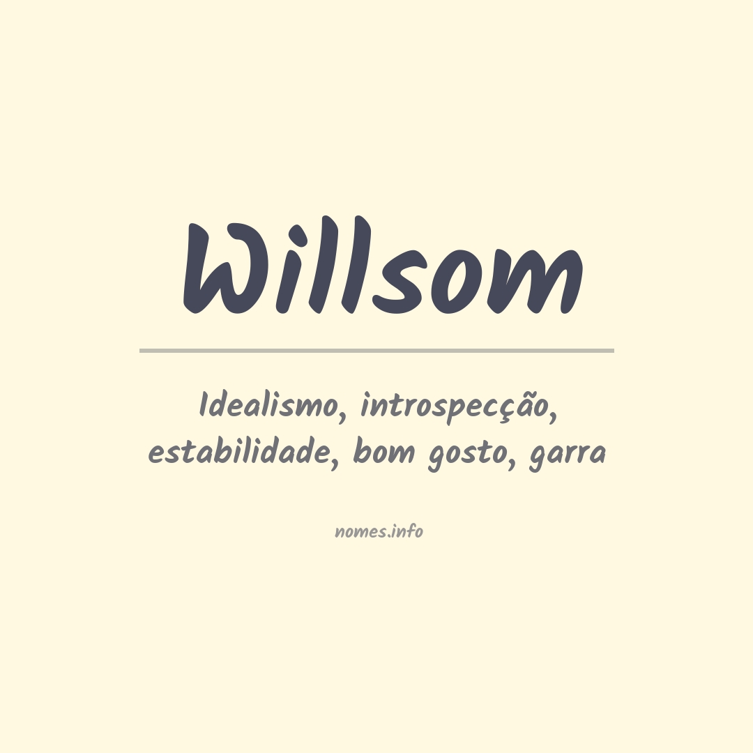 Significado do nome Willsom