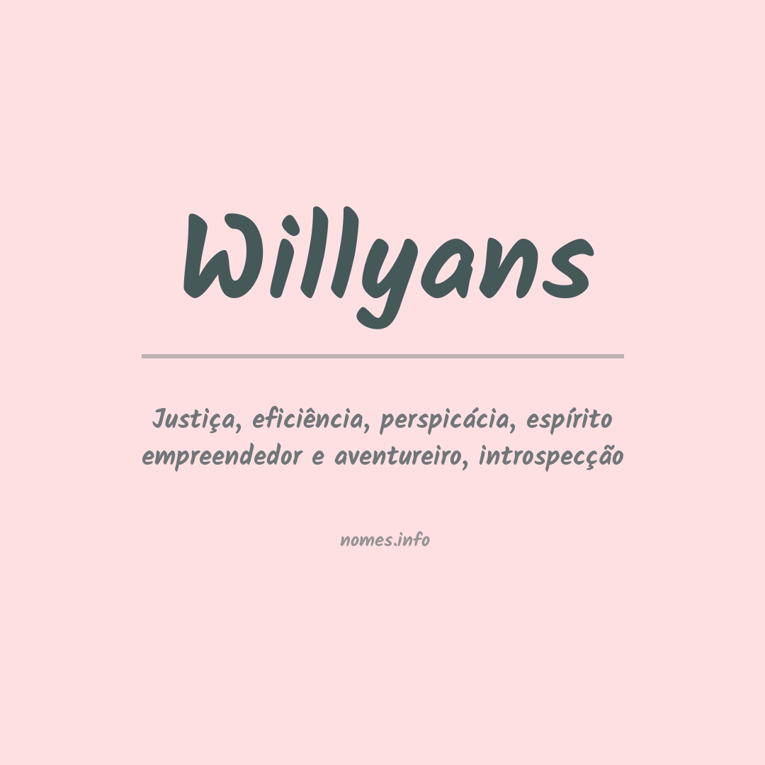 Significado do nome Willyans