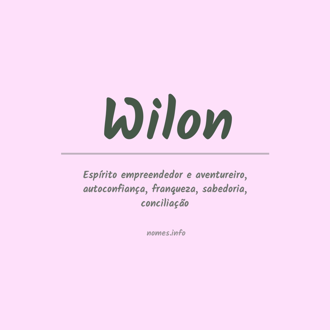 Significado do nome Wilon