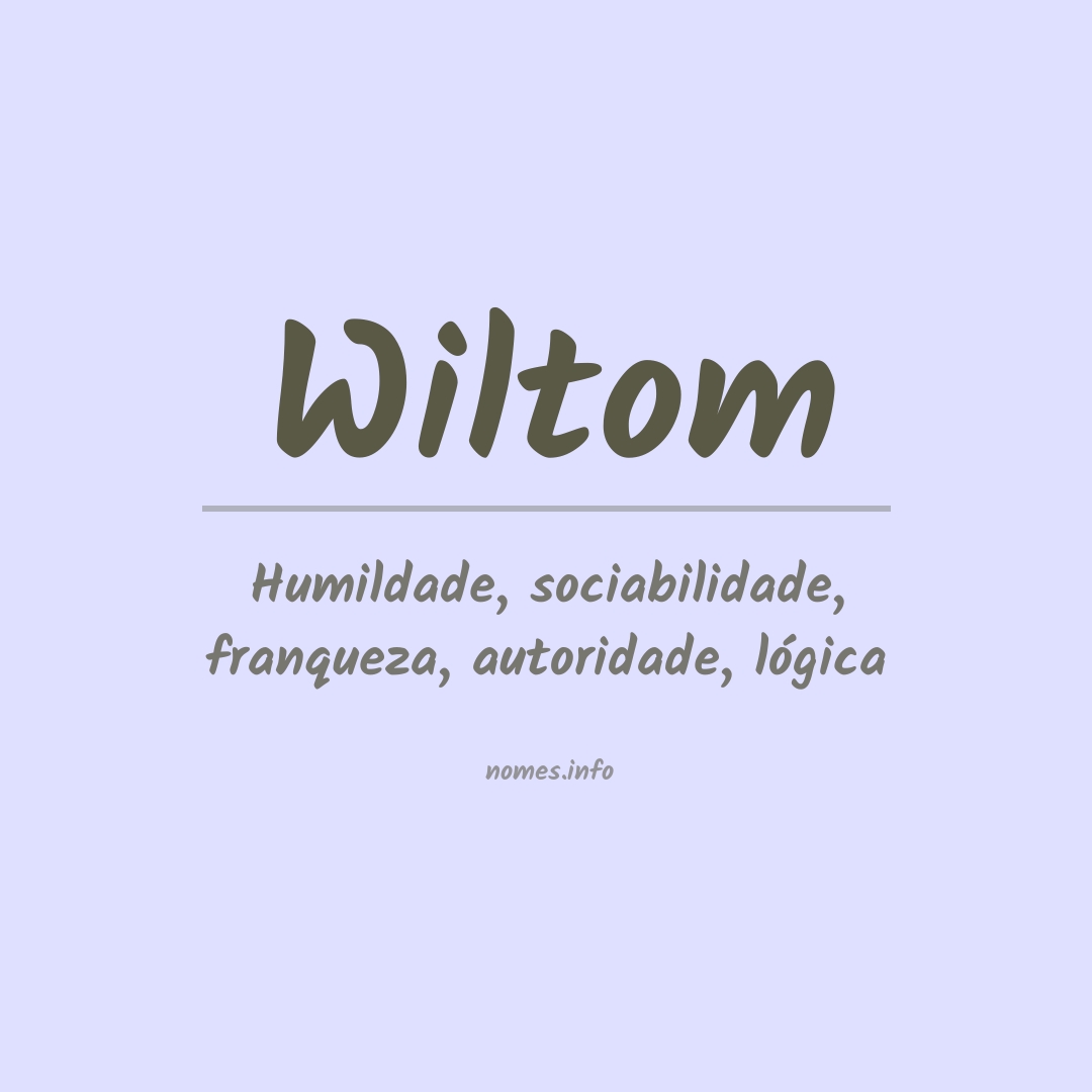 Significado do nome Wiltom