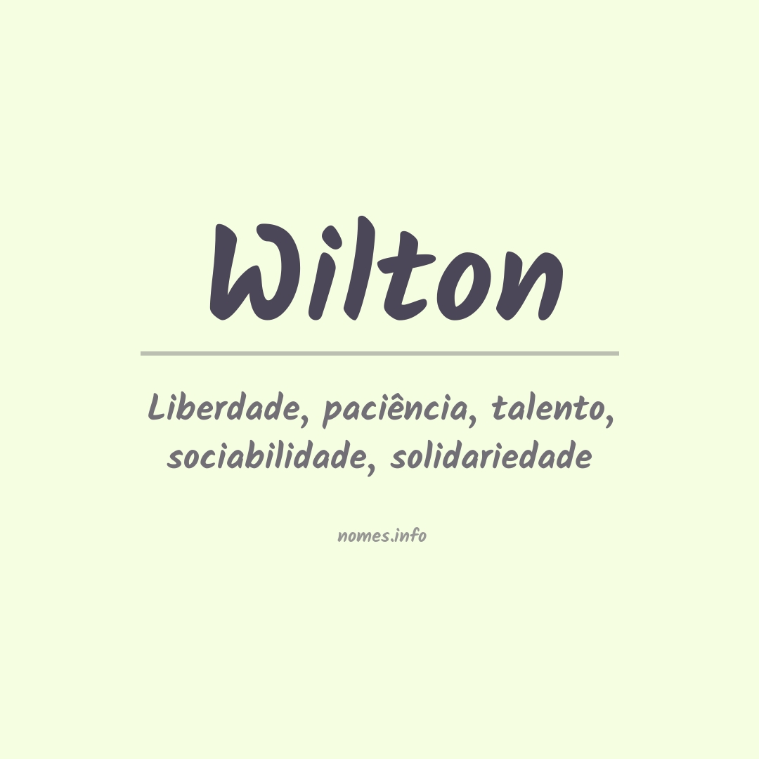 Significado do nome Wilton