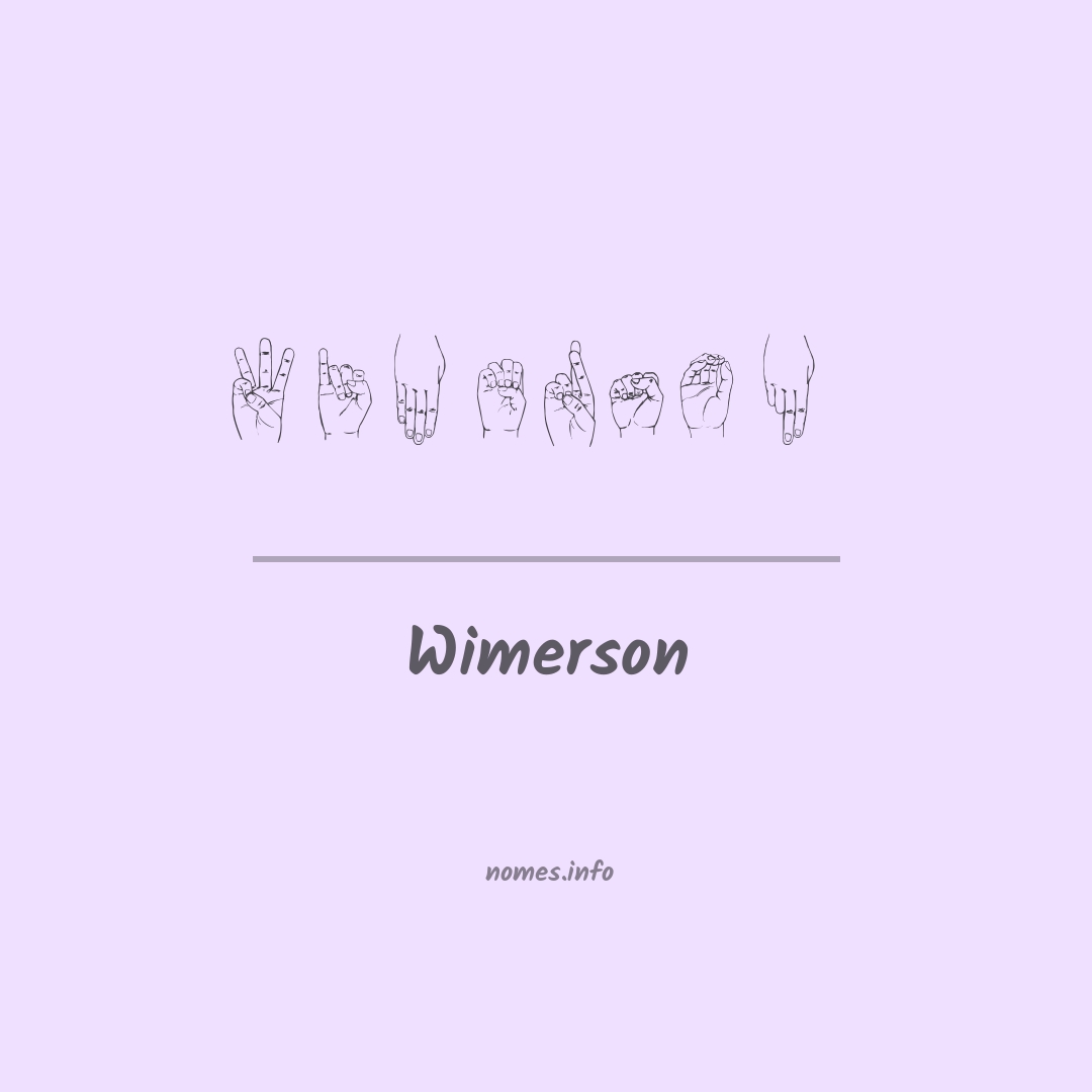 Wimerson em Libras