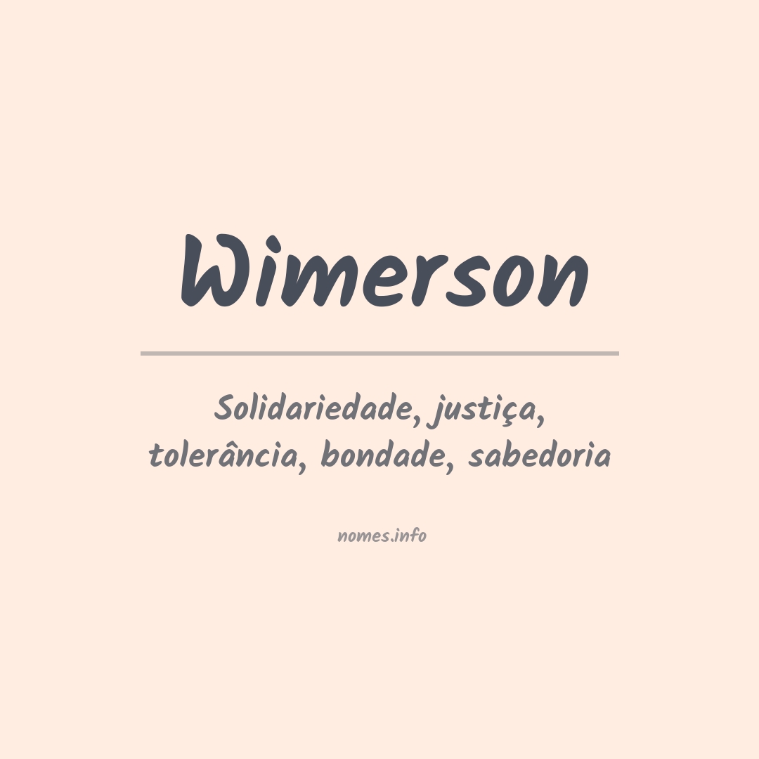 Significado do nome Wimerson