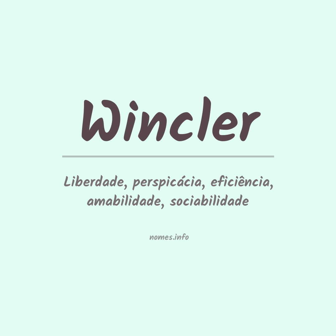 Significado do nome Wincler