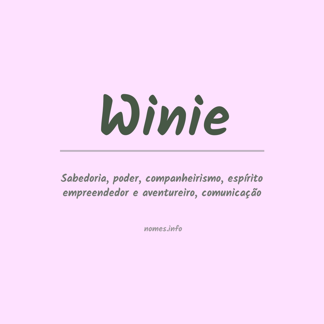 Significado do nome Winie