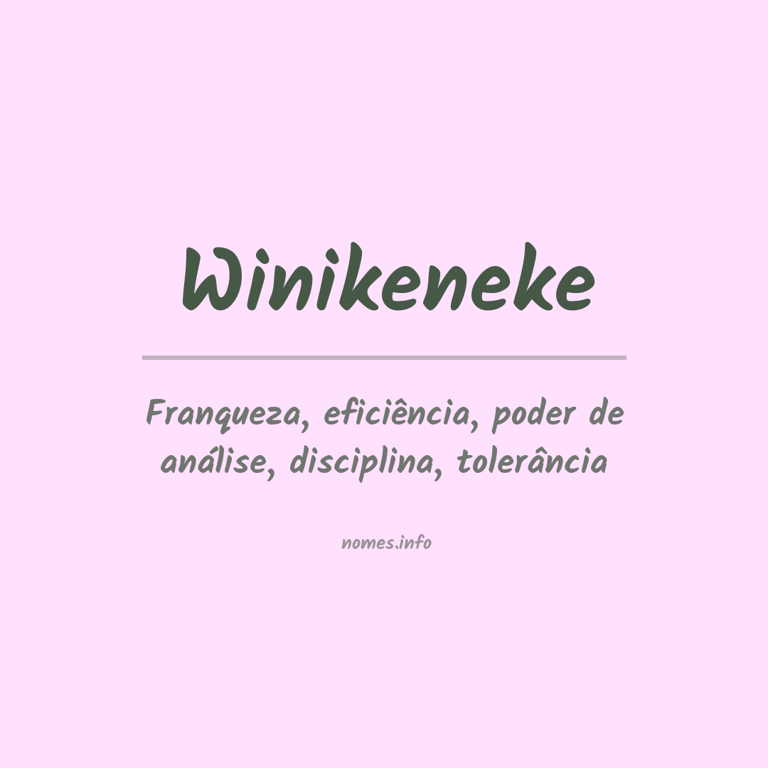 Significado do nome Winikeneke