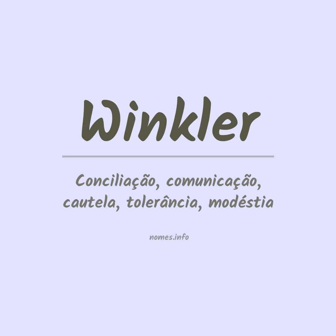 Significado do nome Winkler