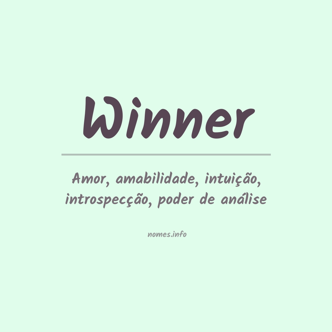 Significado do nome Winner