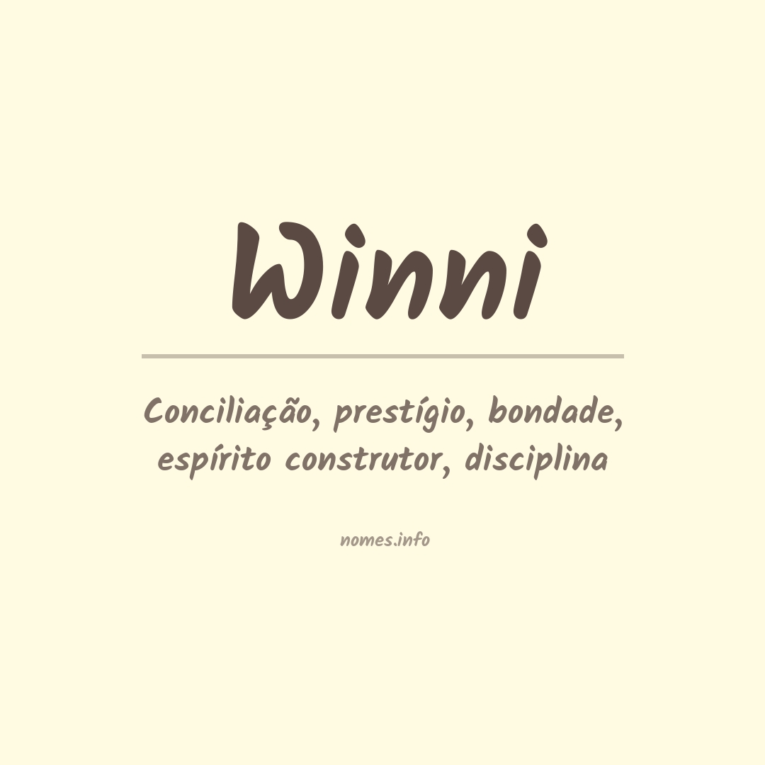 Significado do nome Winni