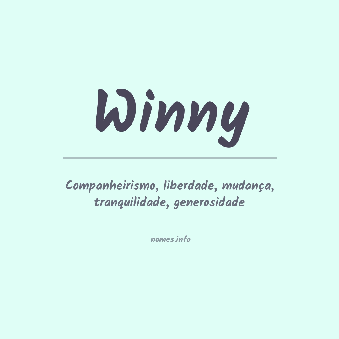 Significado do nome Winny