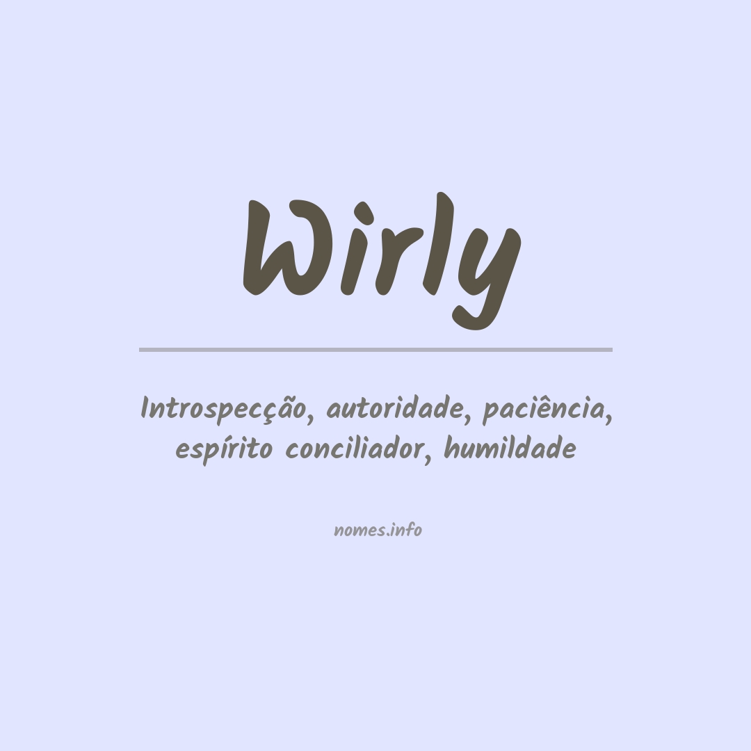 Significado do nome Wirly