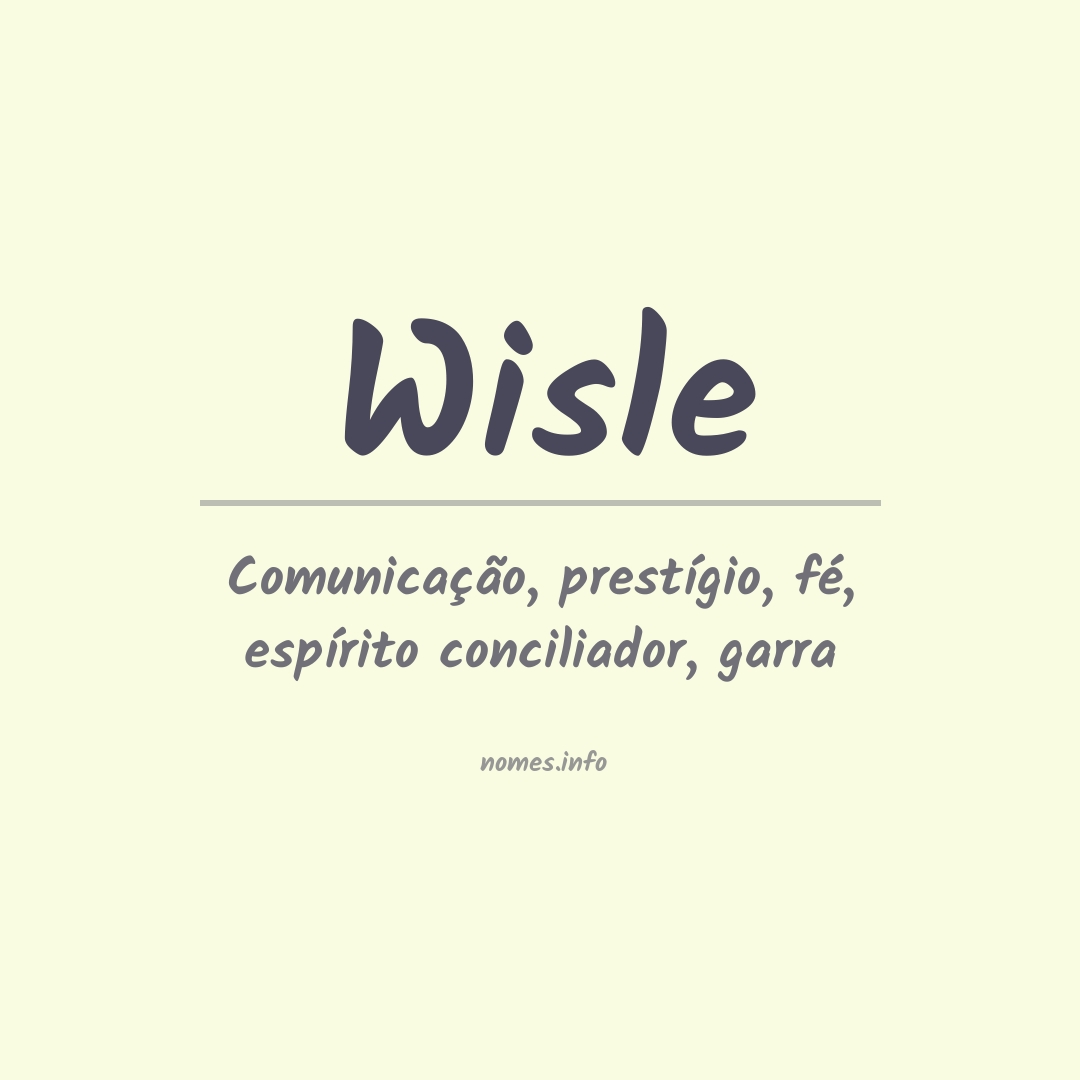 Significado do nome Wisle