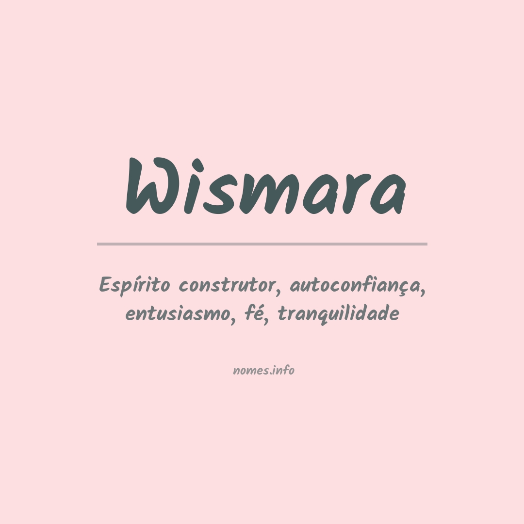 Significado do nome Wismara