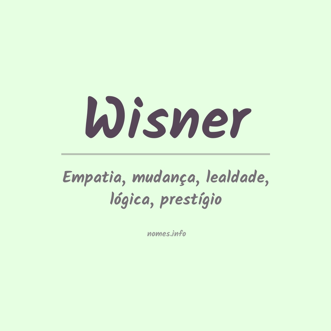 Significado do nome Wisner