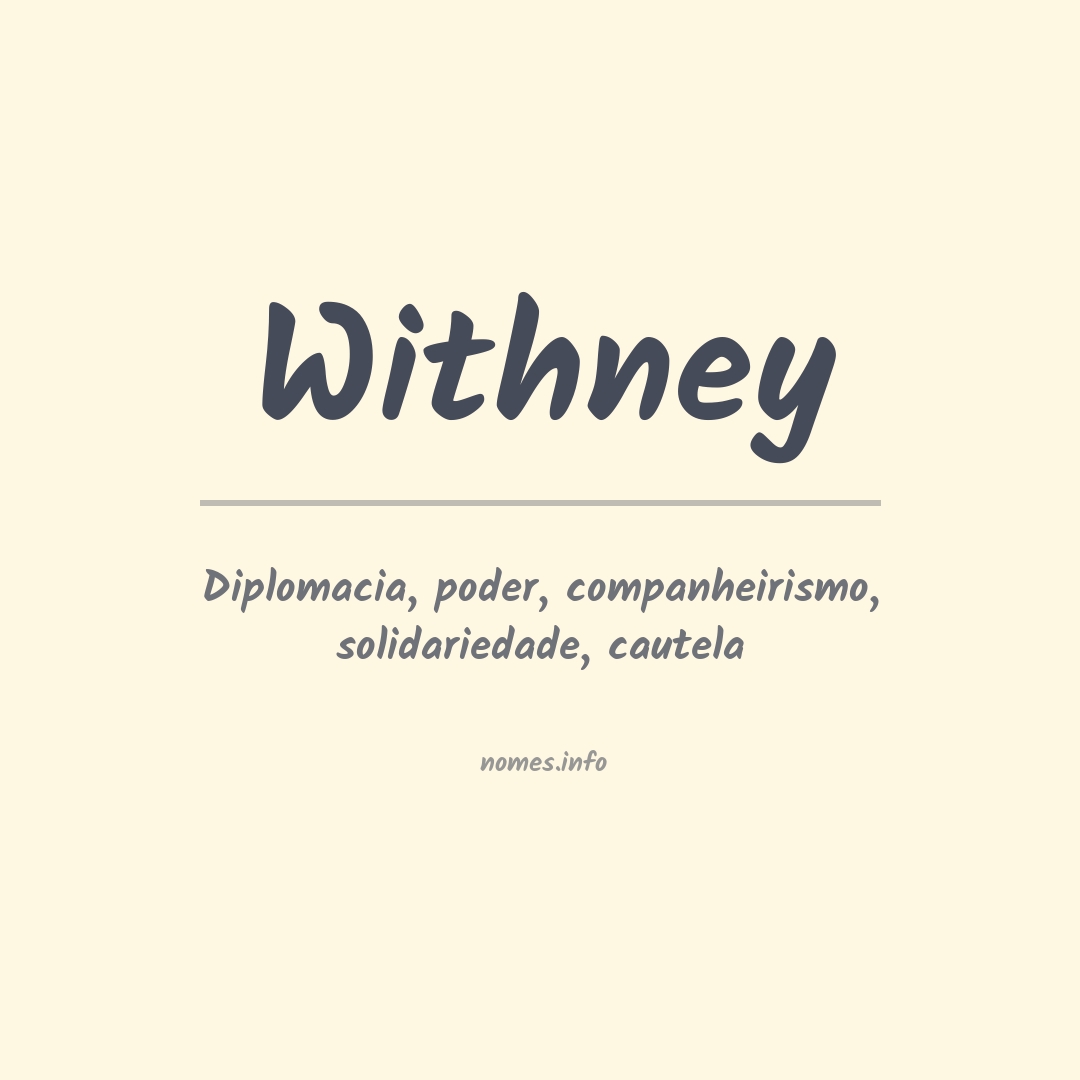 Significado do nome Withney