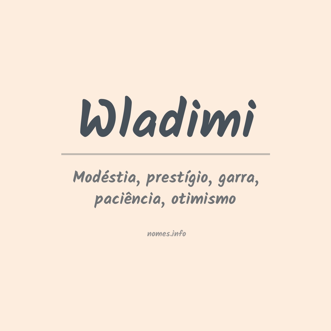 Significado do nome Wladimi