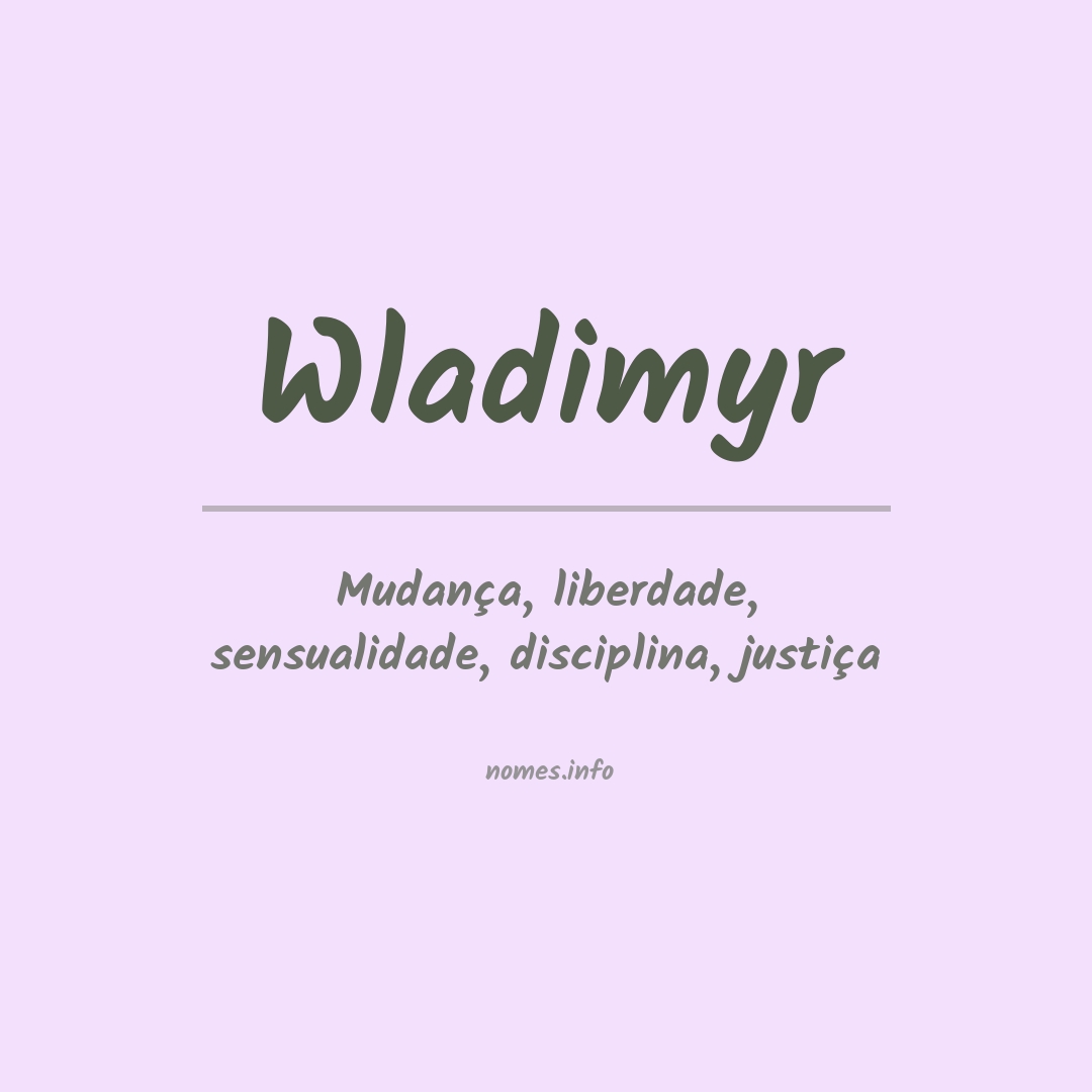 Significado do nome Wladimyr