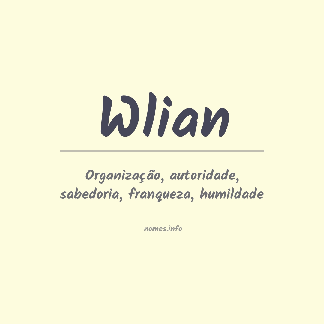 Significado do nome Wlian