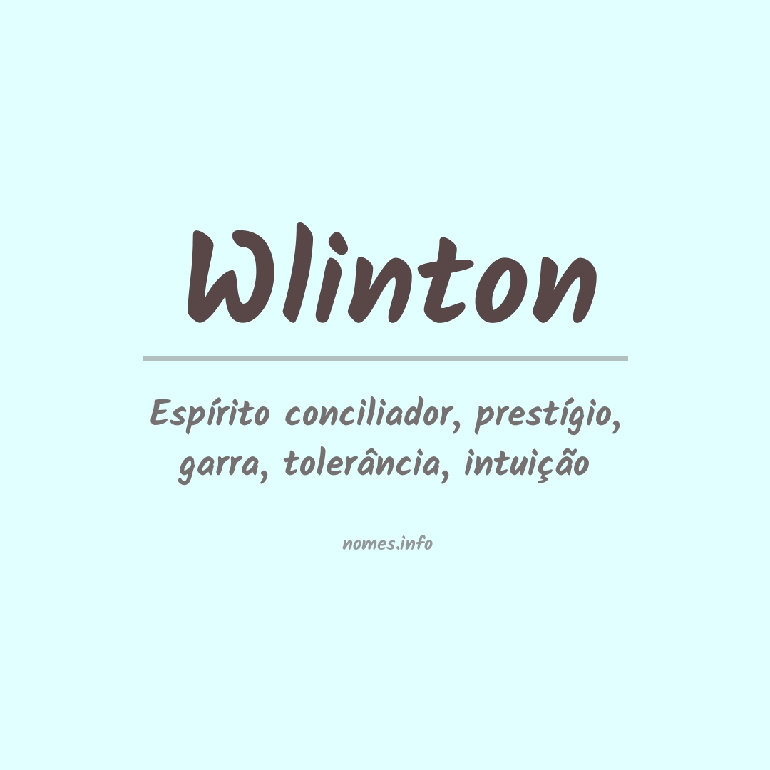 Significado do nome Wlinton