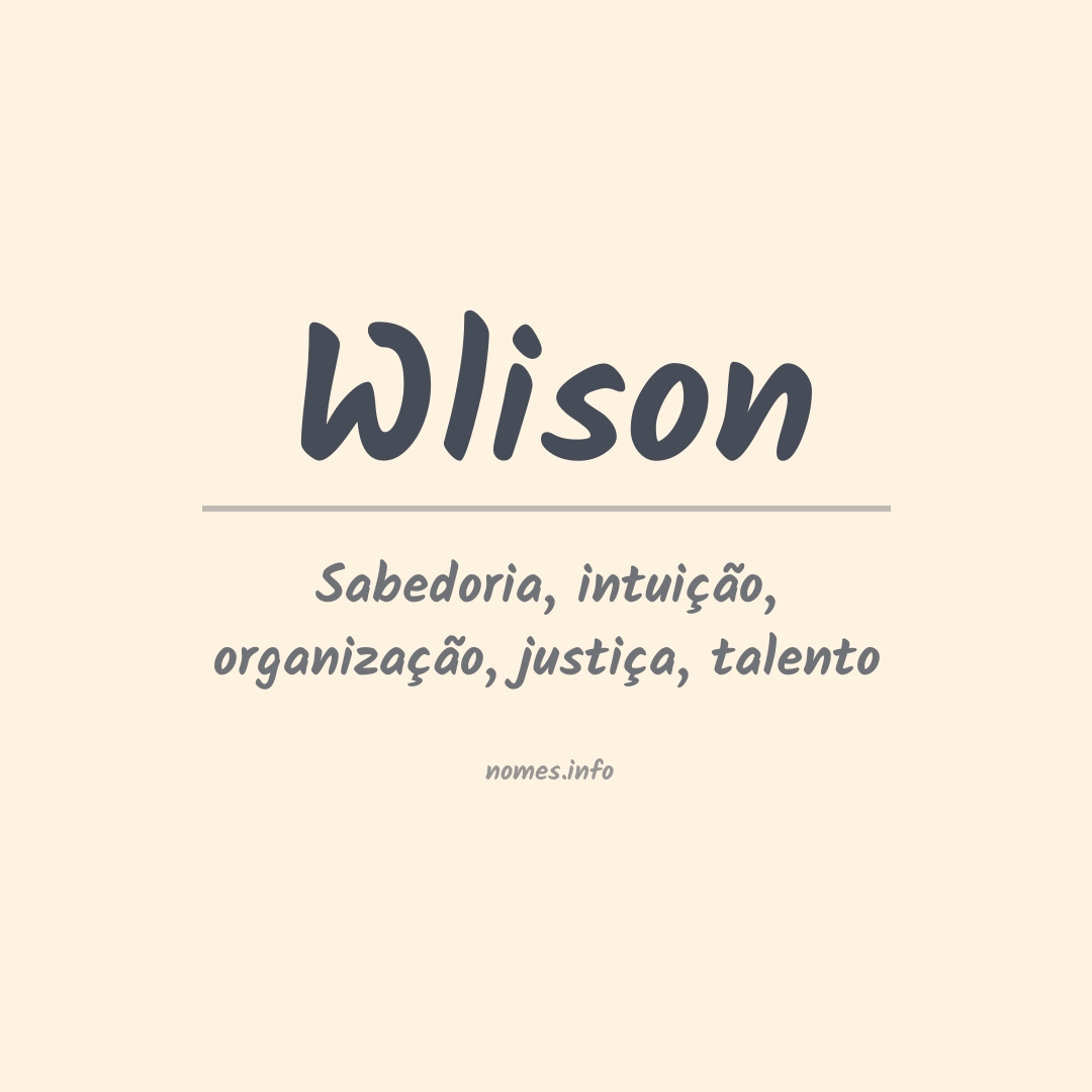 Significado do nome Wlison