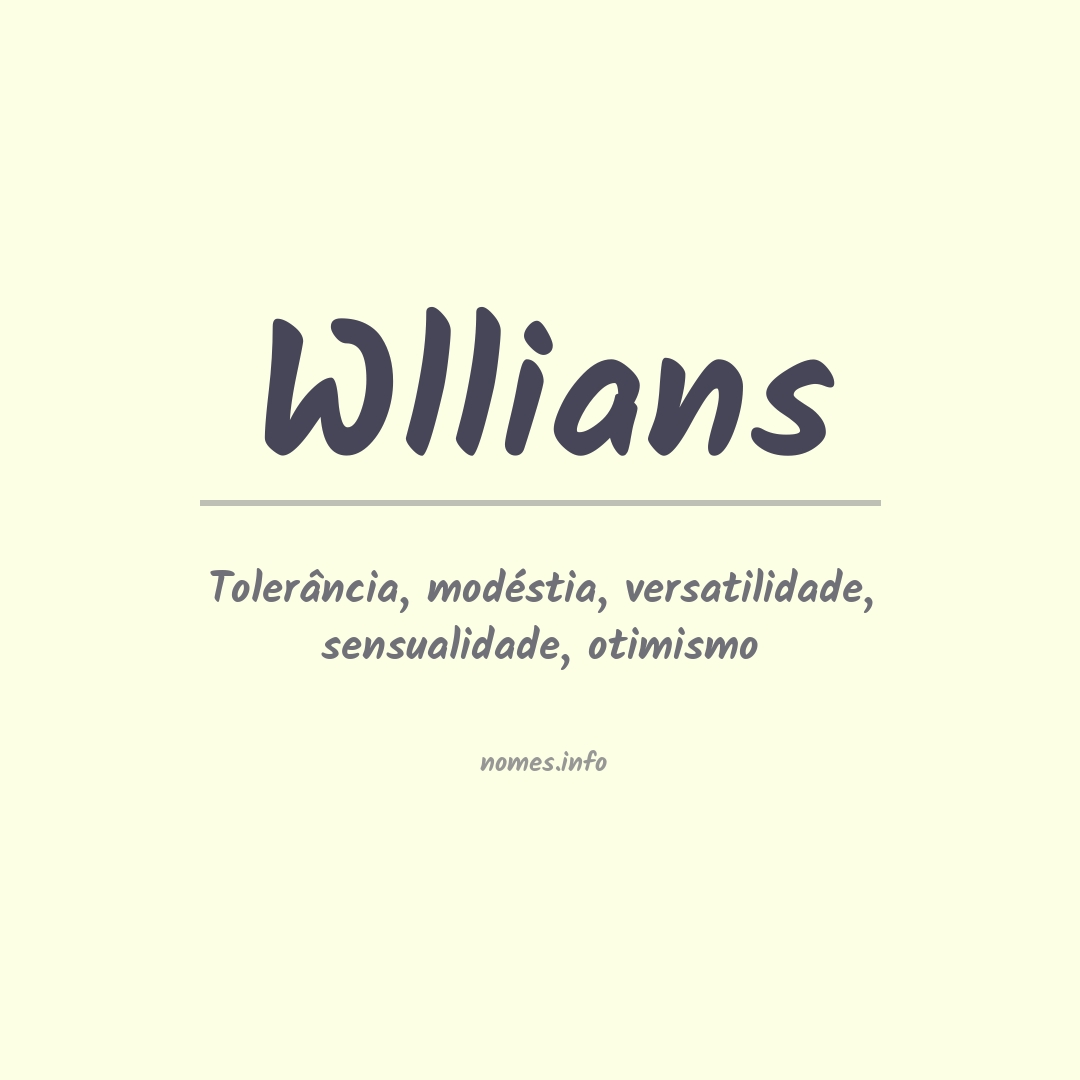 Significado do nome Wllians