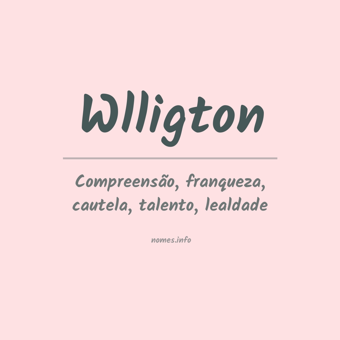 Significado do nome Wlligton